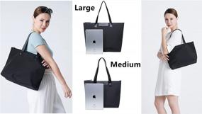 img 3 attached to Black Nylon Top Handle Satchel Handbag Tote Purse For Women By SMARTHAIR