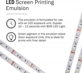 img 1 attached to Ecotex® LED Green Screen Printing Emulsion: Предварительно сенсибилизированная кварта для трафаретной печати, текстиля и ткани - Совместима с пластизолевыми чернилами!