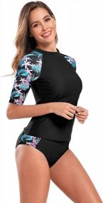 img 1 attached to Stay Stylish And Protected At The Beach With SHEKINI Women'S Long Sleeve Rash Guard Swimsuit