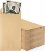 500packs acko #7 coin money envelopes for cash budgeting, gift or savings - 3 1/2 x 6 1/2 brown kraft flap with gummed seal logo
