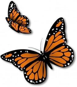 img 1 attached to 🦋 AK Wall Art: Monarch Butterflies Set of 2 Vinyl Sticker - Ideal for Car Window, Bumper, Laptop - Choose Your Preferred Size