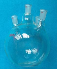 img 1 attached to Deschem 3L Four Neck Flat Bottom Glass Flask, 3000Ml Capacity With 24/40 Joint, Ideal For Laboratory Use.