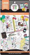 📆 me &amp; my big ideas sticker value pack for mini planner - the happy planner scrapbooking supplies - icons theme - multi-color &amp; gold foil - ideal for projects &amp; albums - 30 sheets, 1508 stickers total logo