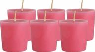 15-часовые розовые свечи votive без запаха, сделанные в сша (6 шт. в упаковке) | свечаnsцент логотип