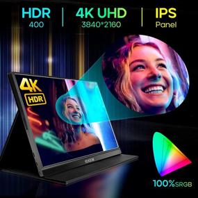 img 3 attached to ROADOM 4K Portable Monitor with FreeSync - Dual Type-C, 15.6", 3840X2160 Ultra HD Display - Ideal for Gaming and Work - Model Z1-7