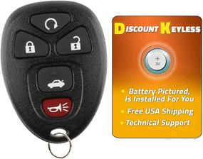 img 2 attached to 🔑 Discount Keyless Replacement Key Fob for Allure Lacrosse Chevy Cobalt Malibu G5 G6 Grand Prix - 22733524 Remote