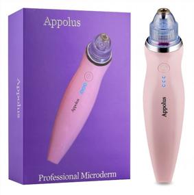 img 4 attached to 🌟 Appolus Premium Diamond Microdermabrasion Kit for Flawless Lifted Skin - 5 Heads, 2 Size Diamond Tips: Defy Aging, Minimize Pores, and Remove Blemishes
