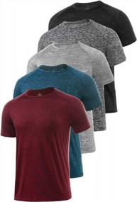 img 4 attached to Pack Of 4-5 Men'S Moisture-Wicking Dry Fit T-Shirts For Athletic, Fitness, And Gym Workouts, With Short Sleeves And Activewear Design