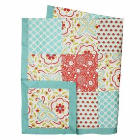 img 1 attached to The Peanut Shell'S 4-In-1 Baby Girl Bedding Set, Gia Floral Coral/Aqua, Ideal For Optimal SEO