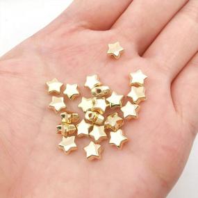 img 3 attached to 1500Pcs 6Mm KC Gold Five-Pointed Star Spacer Beads Loose Ball Beads For Bracelet Necklace Jewelry DIY Crafts Making (Star)
