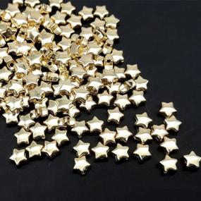 img 1 attached to 1500Pcs 6Mm KC Gold Five-Pointed Star Spacer Beads Loose Ball Beads For Bracelet Necklace Jewelry DIY Crafts Making (Star)