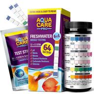 🐠 6 in 1 freshwater aquarium test strips - fish tank test kit for ph nitrite nitrate chlorine gh & kh - easy to read wide strips & full water testing guide - 64 ct logo
