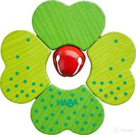 🌿 haba shamrock wooden infant toy with metal bell (german made) logo