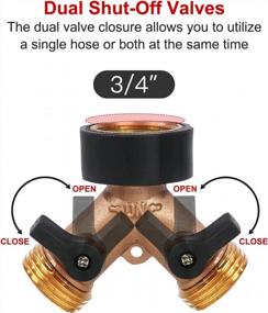 img 2 attached to Efficiently Divide And Conquer Your Watering Needs With Alotpower Brass Garden Hose Splitter - 2 Way Y Connector, 2 Sets With 4 Hose Clamps And Extra Tape Included