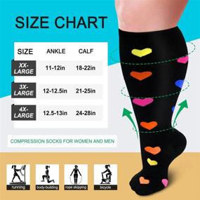img 1 attached to 20-30 MmHg Extra Large Compression Socks For Women & Men - Wide Calf Support For Circulation & Recovery.
