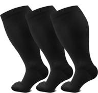 20-30 mmhg extra large compression socks for women & men - wide calf support for circulation & recovery. logo