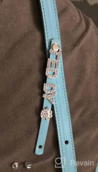 img 1 attached to Personalized XS Pink Dog Collar With Rhinestone Letters - Perfect For Small & Medium Dogs! review by Jason Rawls