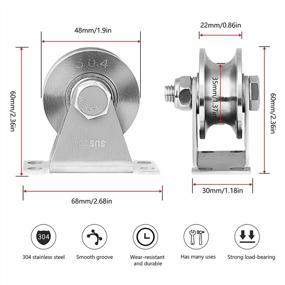 img 3 attached to Upgrade Your Lifting And Washing Line System With TooTaci Groove Wheel Pulley Set - Stainless Steel, Mute Bearings And Universal Mounting