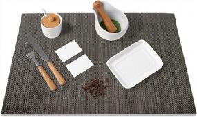 img 1 attached to GiniHomer MeeHome Placemats 6-Pack Washable Теплоизоляция Нескользящая защита стола (цвета смешивания)