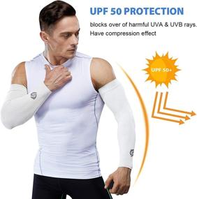 img 2 attached to Men'S & Women'S UV Protection Arm Sleeves For Cycling, Driving, Golfing & Running - SHINYMOD