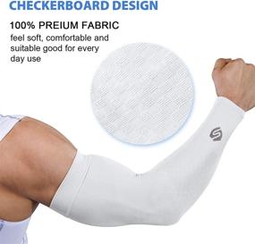 img 3 attached to Men'S & Women'S UV Protection Arm Sleeves For Cycling, Driving, Golfing & Running - SHINYMOD
