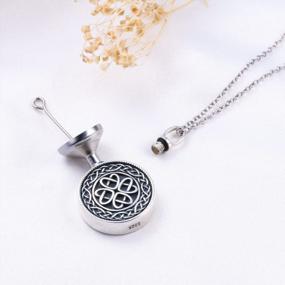 img 2 attached to 925 Sterling Silver Cremation Jewelry Keepsake Urn Necklace For Ashes Women Memorial