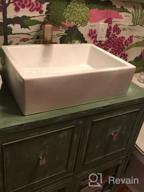 img 1 attached to Mecor 20''X14.5'' Rectangle Bathroom Ceramic Vessel Sink Basin White Vanity Sink With Pop -Up Drain review by Aaron Schultz