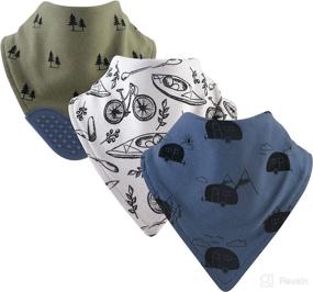 img 1 attached to Yoga Sprout Baby Bandana Teether Feeding ... Bibs & Burp Cloths