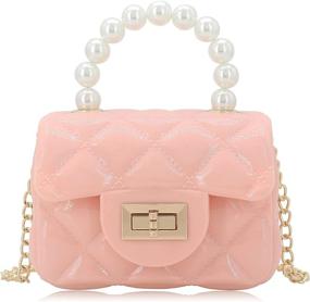 img 4 attached to Handbag Pearls Handle Quilted Crossbody Women's Handbags & Wallets : Crossbody Bags