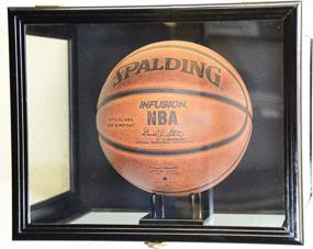 img 2 attached to Наградная витрина для баскетбола и футбольного мяча для стены или стойки - увеличьте свою коллекцию