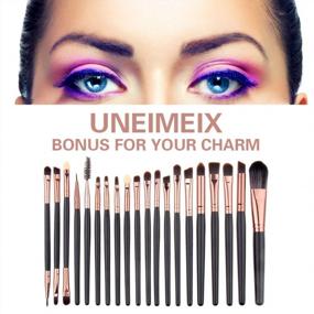 img 3 attached to 20 Piece Coffee Eye Makeup Brushes Set - Eyeliner, Eyeshadow Blending Brushes By UNIMEIX