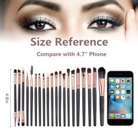 img 1 attached to 20 Piece Coffee Eye Makeup Brushes Set - Eyeliner, Eyeshadow Blending Brushes By UNIMEIX