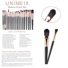 img 2 attached to 20 Piece Coffee Eye Makeup Brushes Set - Eyeliner, Eyeshadow Blending Brushes By UNIMEIX
