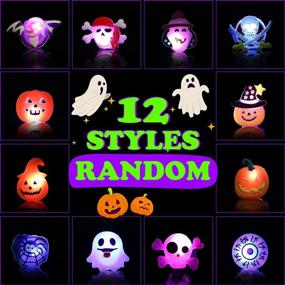 img 3 attached to Spooky Fun For Kids: 50 Light Up Halloween Rings For Glow In The Dark Parties