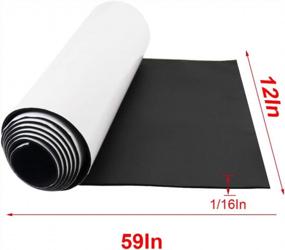 img 3 attached to Soundproof And Versatile: Neoprene Foam Insulation Sheets With Adhesive For Marine Use (12"X1/16"X59" Black)