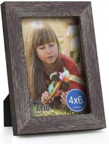 img 4 attached to Solid Wood Picture Frame With High Definition Glass For Table Top And Wall Mounting Display Of 4X6 Photos By RPJC