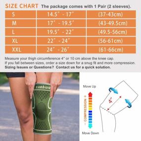 img 3 attached to Ultimate Knee Support: CAMBIVO'S 2 Pack Knee Braces For Men And Women - Relieve Pain And Injury During Running, Weightlifting, And More!