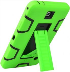 img 2 attached to MagicSky Galaxy Tab 4 7.0" Case, 3In1 Heavy Duty Hybrid Shockproof Armor Kickstand Case For Samsung Galaxy Tab 4 7.0 Inch T230 /T231/ T235 Galaxy Tab 4 Nook Cover - Black/Green