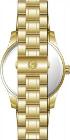 img 2 attached to Stylish & Practical: Speidel Ladies Metal Watch With Easy-To-Read Day/Date Display For Everyday & Business Wear