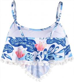 img 1 attached to Firpearl Women'S Flowy Ruffle Bikini Top - Flounce Crop Bathing Suit Top For Fashionable Beach Looks