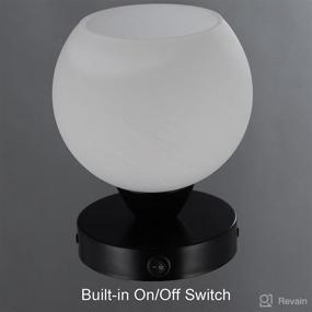 img 4 attached to Upgrade Your RV Dining Room with Maichis Decorative 12V LED 🚐 Pendant Lamp - Alabaster Sphere Glass Lens, On/Off Switch and Bulb Included!