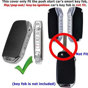 img 3 attached to 2-Pack Coolbestda Key Fob Case Cover Skin Jacket for 2021 2020 2019 Telluride Seltos Soul Forte GT EX Sportage Sorento Cerato Push Start - Protector Sleeve Glove with 95440-Q5000/S9000 Compatibility