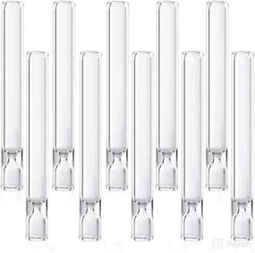 img 3 attached to 🔮 10pcs Transparent Glass Tubes - Perfect for Festivals and Reuse, 3 Inch Length