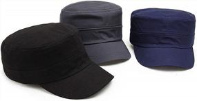 img 1 attached to Unisex Military Hat: Men & Women'S Cotton Twill Baseball Cap - Adjustable Daily Cadet Style