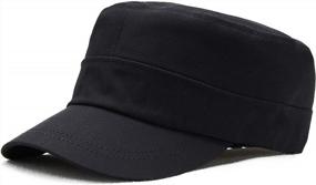img 3 attached to Unisex Military Hat: Men & Women'S Cotton Twill Baseball Cap - Adjustable Daily Cadet Style