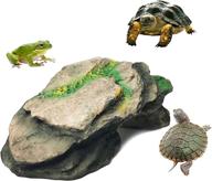 pinvnby turtle basking platform rock: habitat decor for aquariums, terrariums, reptile tanks. terrapin hideout cave, climbing shelf, landing dock - accessories for reptiles logo