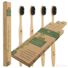 img 4 attached to Biodegradable Eco Friendly Natural Charcoal Toothbrushes
