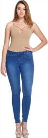 img 4 attached to TwiinSisters Women'S Super Comfy Basic Low Rise Skinny Jeans With Comfort Stretch