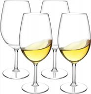 4-pack 21.5 oz oversized tritan plastic stemmed white wine glasses dishwasher safe by michley logo