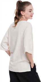 img 2 attached to Soojun Women'S Essential Casual Loose Cotton Linen Tops Blouses - Perfect For Everyday Wear!